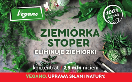 Ziemiórka Stoper – pożyteczne nicienie na ziemiórki 2,5 mln nicieni Vegano