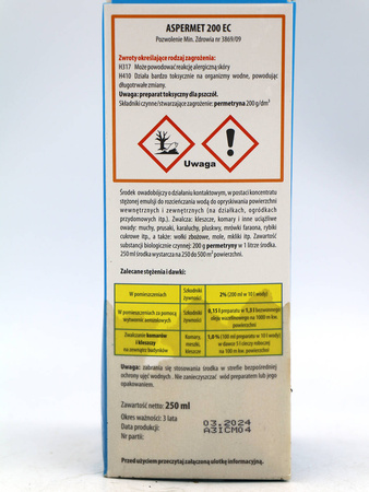 Aspermet 200 EC – Zwalcza Komary – 250 ml Asplant