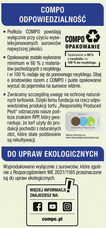 Bio Aqua Depot ziemia uniwersalna – do roślin w domu, ogrodzie i na balkonie – 20 l Compo