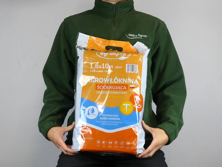 Agrowłóknina Ściółkująca Przeciw Chwastom + Szpilki – 1,6x10 m Agrimpex