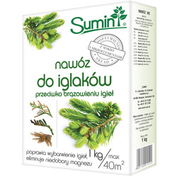 Nawóz do iglaków przeciw brązowieniu igieł – 1 kg Sumin