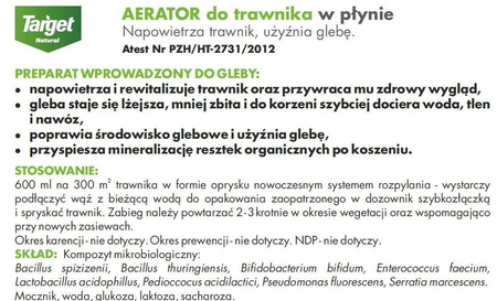 Aerator Do Trawnika w Płynie – 600 ml Target