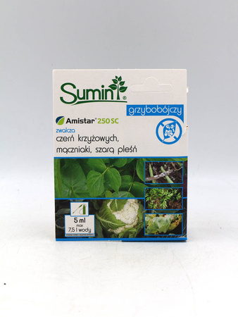 Amistar 250 SC Zwalcza Mączniaki, Szarą Pleśń i Czerń Krzyżowych – 5 ml Sumin
