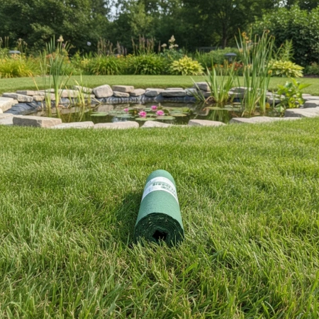 GreenGrass - Trawa Na Macie – z nawozem i hydrożelem Trawy Vegano 0,5 x 8 m (4 m²)