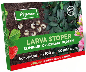Larva Stoper – pożyteczne nicienie na pędraki i opuchlaki 50 mln nicieni Vegano