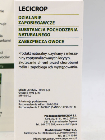 Lecicrop na choroby warzyw i owoców – mączniak prawdziwy, kędzierzawość liści brzoskwini – 25 ml Target