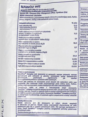 Yara Mila Complex nawóz uniwersalny do warzyw i owoców – 5 kg Yara