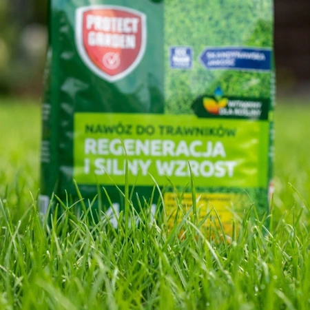 Nawóz do trawników (z azotem, fosforem i potasem) – Witaminy dla rośliny – 14 kg Protect Garden