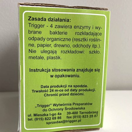 Preparat Do Kompostowania TRIGGER-4 100 g + 2 worki 80 l
