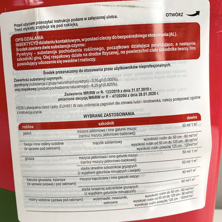 Spruzit AL spray na przędziorki, mszyce, wełnowce, miseczniki i mszyce – 1 l Target