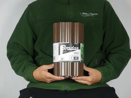 Obrzeże Trawnikowe Faliste BRĄZOWE – 25 cm x 9 m Bradas