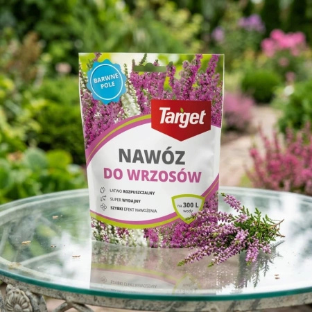 Nawóz do wrzosów w proszku rozpuszczalny – wspiera kwitnienie i wzmacnia odporność roślin  150 g Target