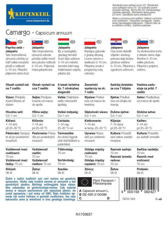 Papryka Jalapeño 'Camargo' – Kiepenkerl
