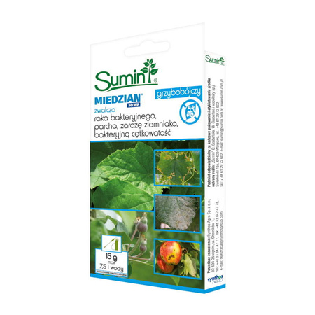 Miedzian 50 WP - na choroby warzyw i drzew owocowych 15 g