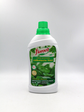 Nawóz przeciw żółknięciu liści (chlorozie) z żelazem – 1 l Florovit