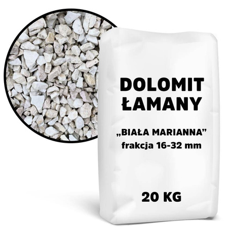Dolomit Łamany Biała Marianna 16-32 mm – 20 kg