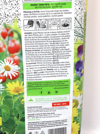 Ziemia Uniwersalna Bez Torfu Terra Preta – 20 l Kronen