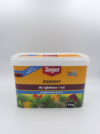 Nawóz jesienny do tui – zapobiega brązowieniu igieł i zwiększa zimotrwałość tui – 4 kg Target