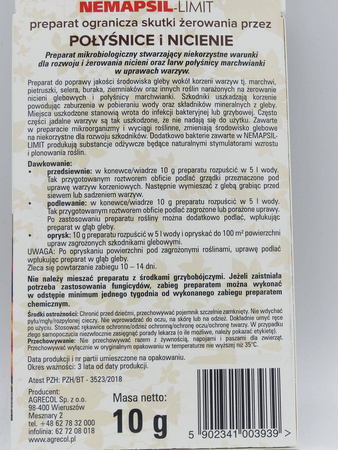 Nemapsil Limit do warzyw korzeniowych – połyśnica i nicienie – 10 g Agrecol