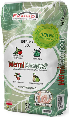 Wermikompost - Paleta 24x50 l Ekagro
