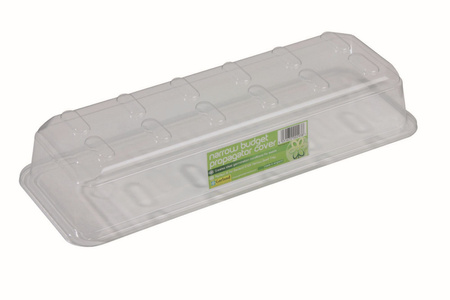 Zestaw Wąska taca ogrodowa zielona bez otworów G131G + wąska pokrywka G143 Garland