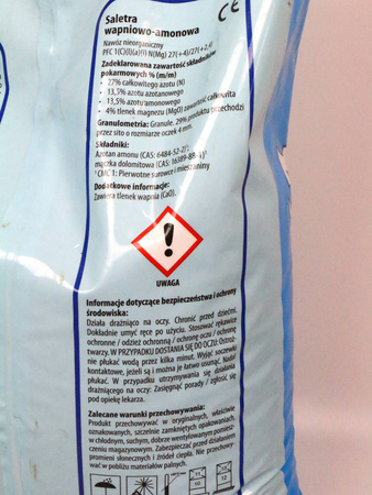 Saletra wapniowo-amonowa – nawóz do warzyw, trawników i drzew owocowych – 10 kg Ogród Start