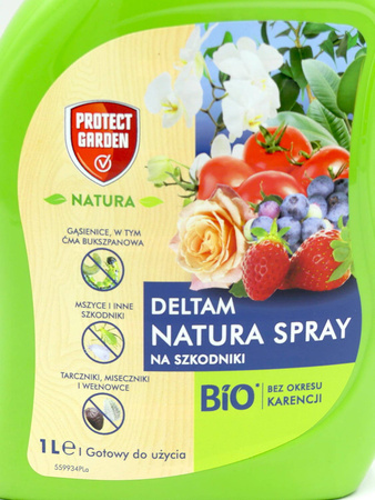 Deltam Natura Spray na szkodniki – mszyce, przędziorki, wełnowce, wciornastki, skoczki, gąsienice ćmy bukszpanowej – 1 l Protect Garden