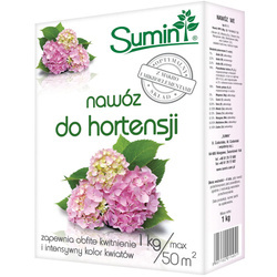 Nawóz do hortensji ogrodowych i bukietowych – wspiera obfite kwitnienie – 1 kg Sumin