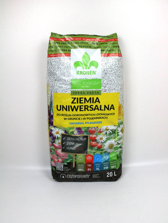 Ziemia Uniwersalna Bez Torfu Terra Preta – 20 l Kronen