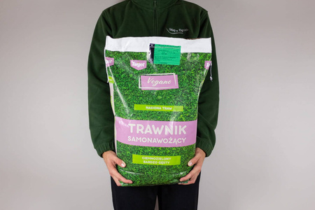 Trawnik samonawożący – nasiona traw z mikrokoniczyną 4 kg Vegano