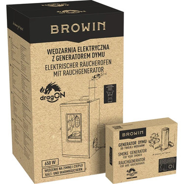 Wędzarnia elektryczna dragON E201 i dymogenerator Browin