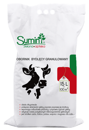Obornik bydlęcy granulowany – nawóz do warzyw, owoców i trawnika – 15 l