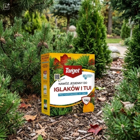 Nawóz jesienny do tui – zapobiega brązowieniu igieł i zwiększa zimotrwałość tui – 1 kg Target