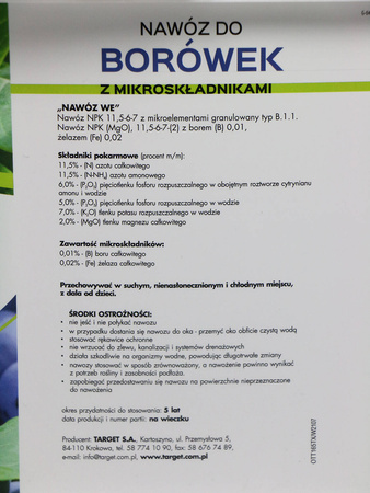 Nawóz do borówek z mikroelementami – 4 kg Target