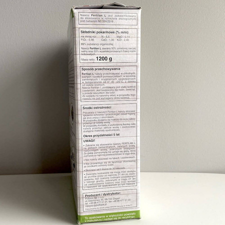 Nawóz Naturalny Z Wełną Owczą – Do Owoców – 1,2 kg Fertilan L