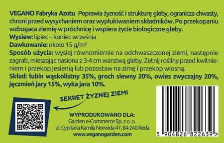 Mieszanka poplonowa Vegano Fabryka Azotu - 5 kg - do 350 m²