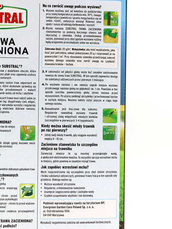 Trawa Do Cienia – Nasiona Otoczkowane – Substral 1 kg
