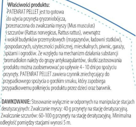 Patenrat Pellet - Granulat Na Myszy i Szczury – 1 kg Target