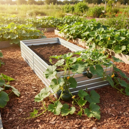 Warzywniak – podwyższona grządka – ocynk 150 x 75 x 30 cm Vegano