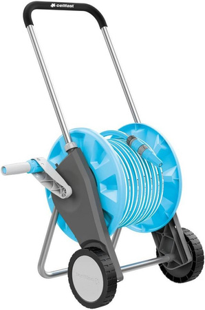 Zestaw COMPACT – Wózek + Wąż 20 m + Zraszacz + Złączki – 55-310 Cellfast