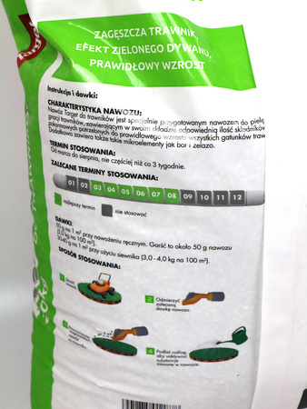 Nawóz do trawnika zagęszczający murawę z mikroelementami – 20 kg Target