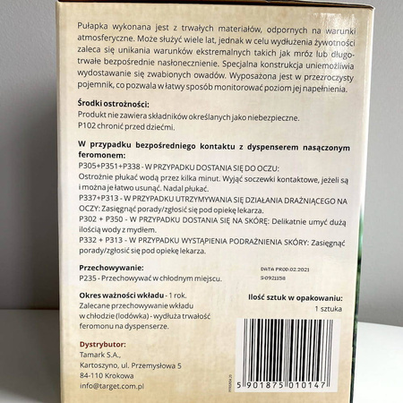 Pułapka na ćmę bukszpanową feromonowa Target
