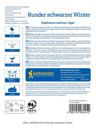 Rzodkiew Runder schwarzer Winter Kiepenkerl
