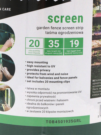 Taśma Ogrodzeniowa – Zielona – 19 cm x 35 m Bradas