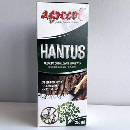 Hantus 2w1 – Do Bielenia Drzew i Chroni Przed Podgryzaniem – 250 ml Agrecol