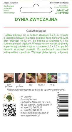 Dynia Zwyczajna 'Lungo Bianco' – 2 g Legutko 