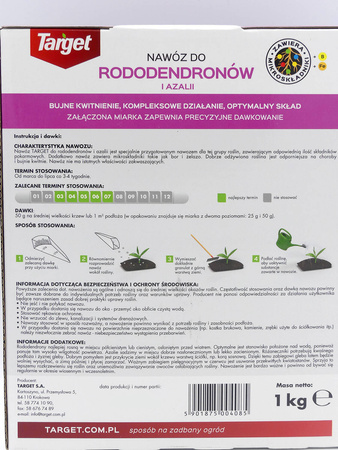 Nawóz Do Rododendronów i Azalii z Mikroskładnikami – 1 kg Target