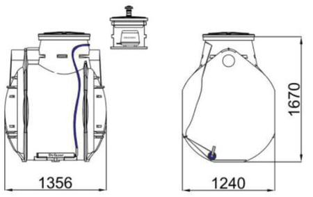 Kompostownik Wodny Bio Easy Flow WIRO – 1470 l Haba