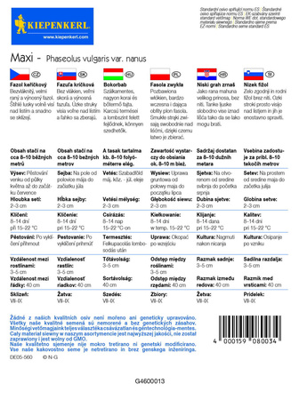 Fasola Szparagowa 'Maxi' – Kiepenkerl