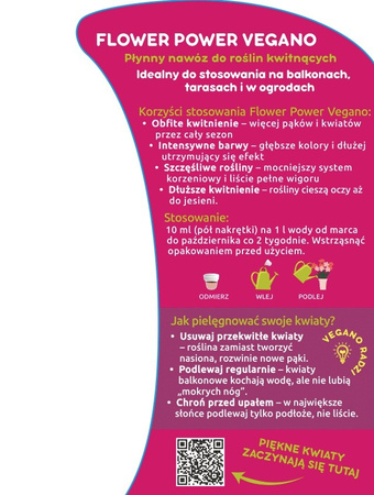 Flower Power nawóz w płynie do roślin kwitnących z potasem – 2 x 1000 ml Vegano
